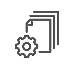 Obraz premium Document flow management related icon outline and linear symbol.