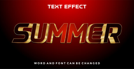 Summer text style effect editable