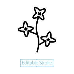 Rapeseed Icon. Editable vector stroke. Vector sign in simple style isolated on white background. Original size 64x64 pixels.