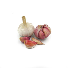 Garlic isolated in a white backgound