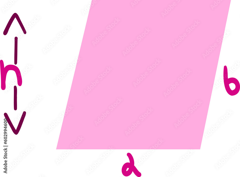 Canvas Prints Pink geometric figure quadrilateral with guides