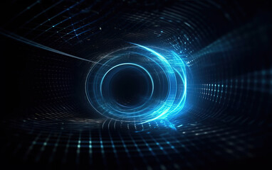 Blue science background,created with generative ai tecnology.