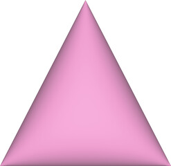 3D pink geometric figure triangle