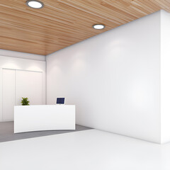 logo mockup office wall company wall background