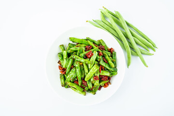 Chinese Sichuan Cuisine Dish Stir-Fried Kidney Beans