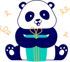 Panda With Gift Box