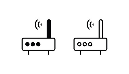 Wifi Router icon design with white background stock illustration