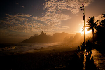 Por do Sol Rio de Janeiro, Brazil, Sunset Rio, Pao de açucar,  - obrazy, fototapety, plakaty