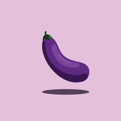 illustration of eggplant cartoon style 