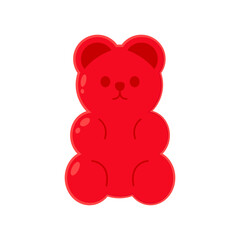 Fototapeta na wymiar Jelly bears fruit gummy. Character Illustrator vector design.