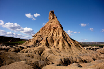 Desert of the Bardenas Reales in Navarra, Spain.
