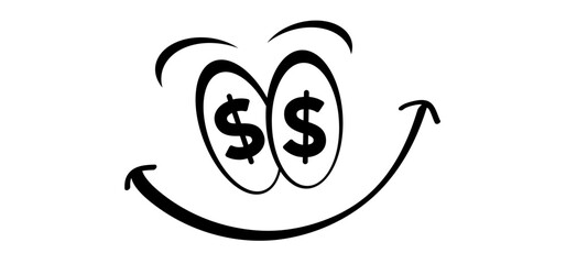 Cartoon bundle usa paper money and eye. Vector dollar, money notes or money bill. Bills for cash and currency. Banknotes, banking finance investment. America, vs flag. Dollar eyes.