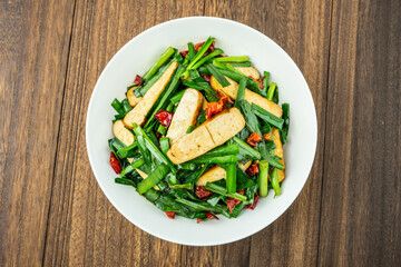 Stir-fried Hunan home-cooked leeks