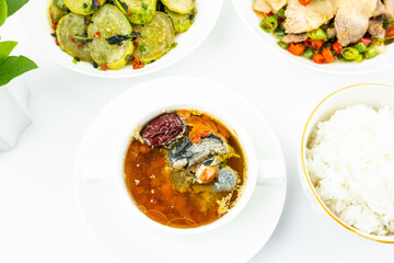 Nourishing Health Soup Black-bone Chicken Soup with Goji Berry and Red Dates