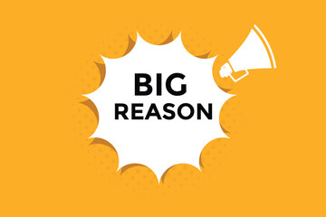 Fototapeta na wymiar Big reason button web banner templates. Vector Illustration 