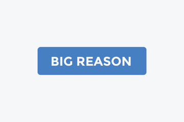 Big reason button web banner templates. Vector Illustration 
