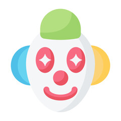 Clown Flat Icon