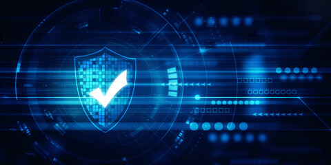 2d rendering tick mark over a shield surface