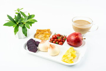 Nutritionally balanced delicious breakfast and coffee