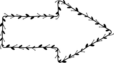 Arrow sheet frame isolated branches flower wreath leaf floral vector decoration border botanical minimalist wedding frames congratulations anniversary valentine winner award romantic 