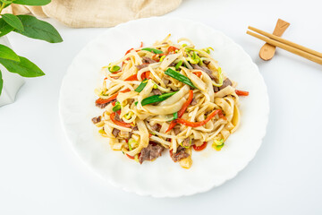 A plate of delicious fried rice noodles