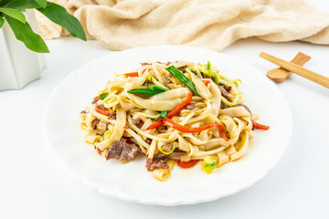 A plate of delicious fried rice noodles