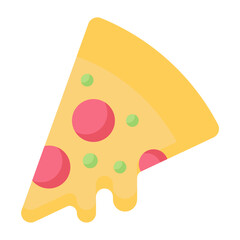 Pizza Slice Flat Icon