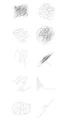 Scribbel Art Illustration Set Collection