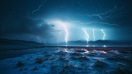 Beach Lightning : Generative AI