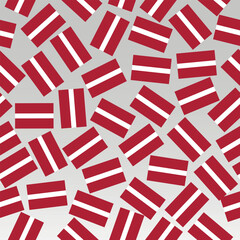 Obraz premium Bright pattern with flags of Latvia. Happy Latvia day background. Bright illustration with flags. Seamless pattern with flags of Latvia.