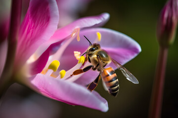 Bee in Nature. Generative AI