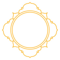 Islamic Gold Frame Illustration