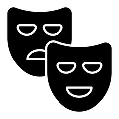 Party Mask Glyph Icon