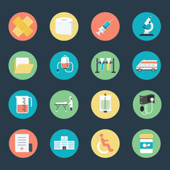Pack of Medical Flat Icons 

