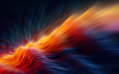 Neon multicolored waves on a dark background. Bright, abstract, futuristic background.
