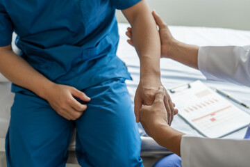 Patient meet doctor or psychologist consulting about fertility treatment for infertility, or...