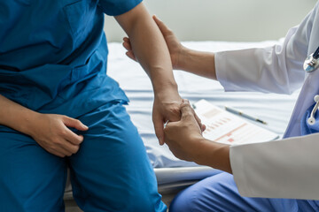 Patient meet doctor or psychologist consulting about fertility treatment for infertility, or...