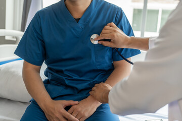 Patient meet doctor or psychologist consulting about fertility treatment for infertility, or...