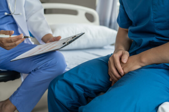 Prostate cancer specialist and testicular cancer patient discuss testicular cancer test report Testicular Cancer and Prostate Cancer Infertility, EPAD - European Prostate Cancer Awareness Day