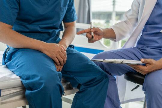 Prostate cancer specialist and testicular cancer patient discuss testicular cancer test report Testicular Cancer and Prostate Cancer Infertility, EPAD - European Prostate Cancer Awareness Day