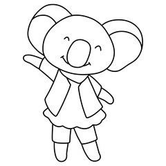 cute koala traveler and camper, Summer Camping Element, Summer Illustration