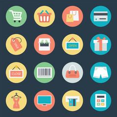Set of Ecommerce Flat Icons 

