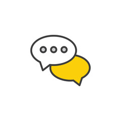 Chating icon design with white background stock illustration