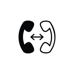 Call Forword icon design with white background stock illustration
