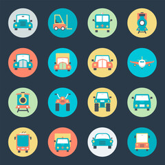 Pack of Conveyance Flat Icons 

