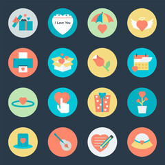 Pack of Love Flat Icons 

