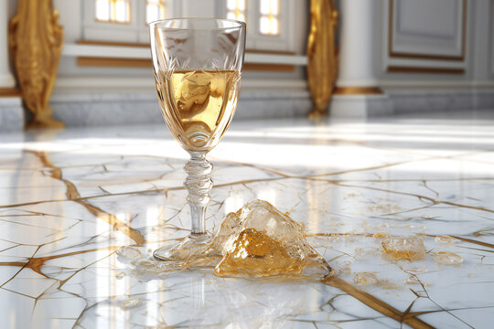A glass of champagne, created with generative AI technology.