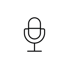 Microphone icon design with white background stock illustration