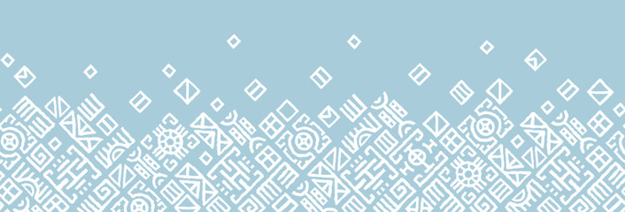 Hand drawn abstract seamless pattern, ethnic background, african style - great for textiles, banners, wallpapers, wrapping - vector design