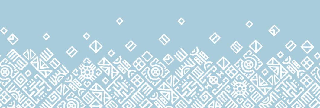 Hand drawn abstract seamless pattern, ethnic background, african style - great for textiles, banners, wallpapers, wrapping - vector design